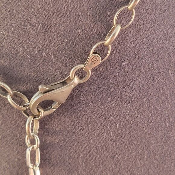 Sterling Dorothy Secatero Navajo Kingman Blue Turquoise Circle Necklace - Picture 9 of 13